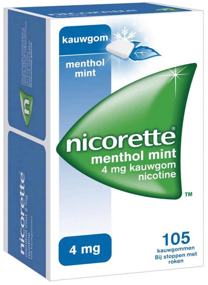 Nicorette Kauwgom 4mg Menthol Mint
