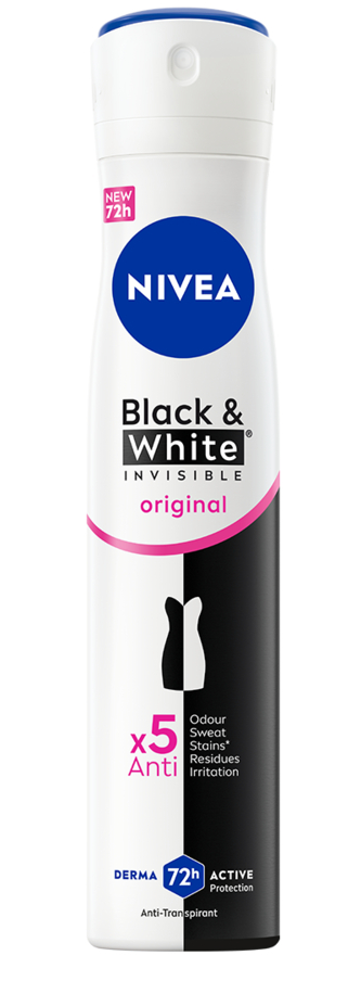 Nivea Deo Spray XL - Black & White Clear 200 ml