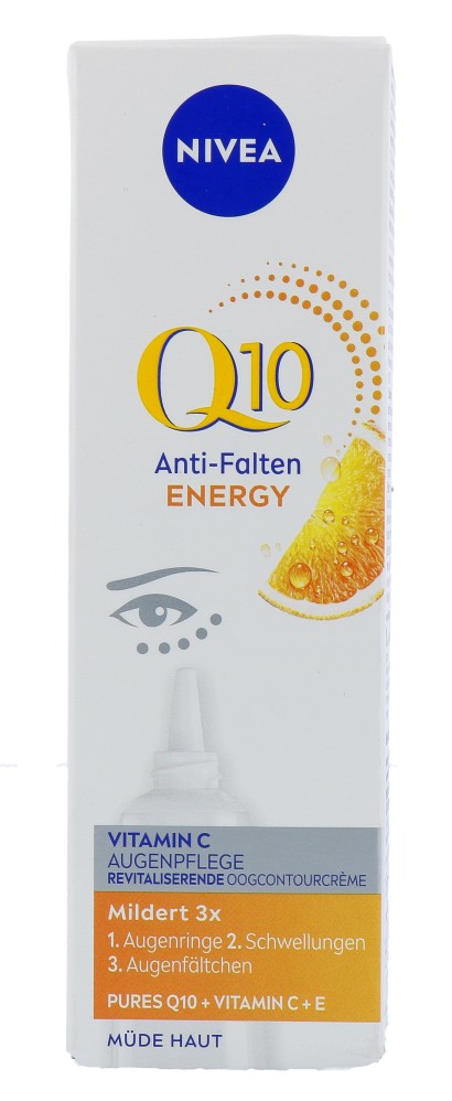 NIVEA Q10 Energy Anti-Rimpel Oogcontourcrème - Oogcrème met Vitamine C en E - Crème tegen Donkere Kringen en Wallen - Eye Cream - 15 ml