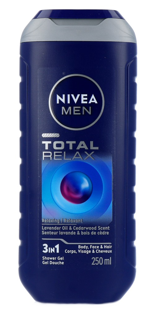 NIVEA MEN shower gel Total relax 250ml Voordeelverpakking 6 x 250 ml