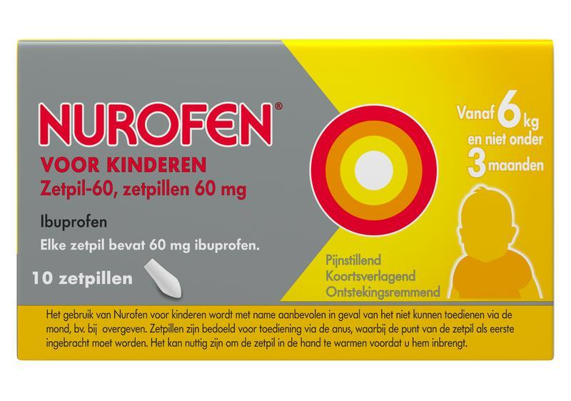 Nurofen voor Kinderen Zetpil 60mg