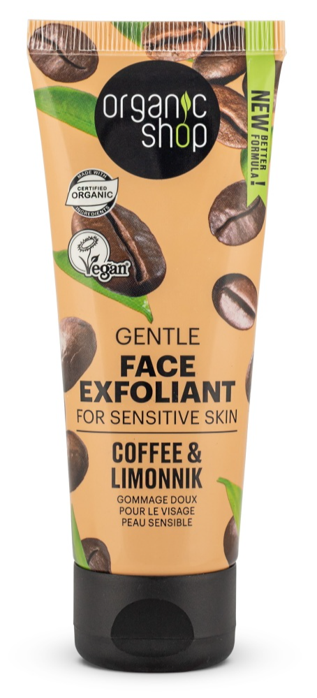 Organic Shop - Organic Coffee & Lime Face Gommage Gentle Peeling Up To Face 75Ml