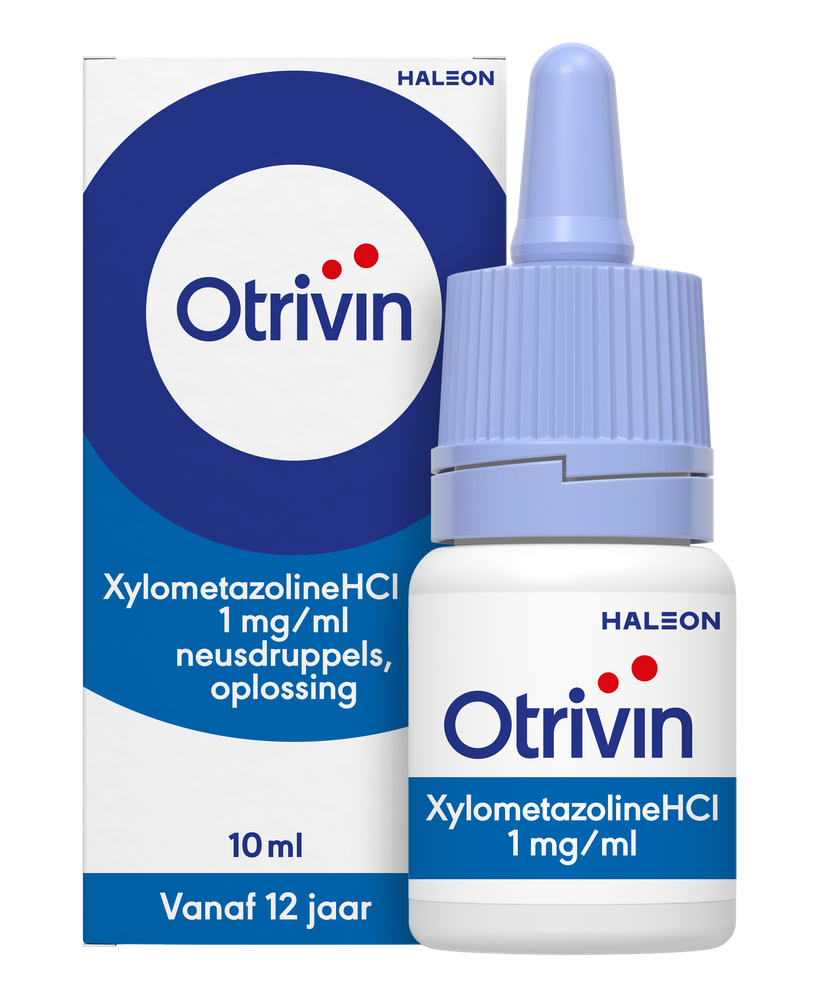 Image of Otrivin Xylometazoline HCI 1 mg/ml Neusdruppels bij een verstopte neus 
