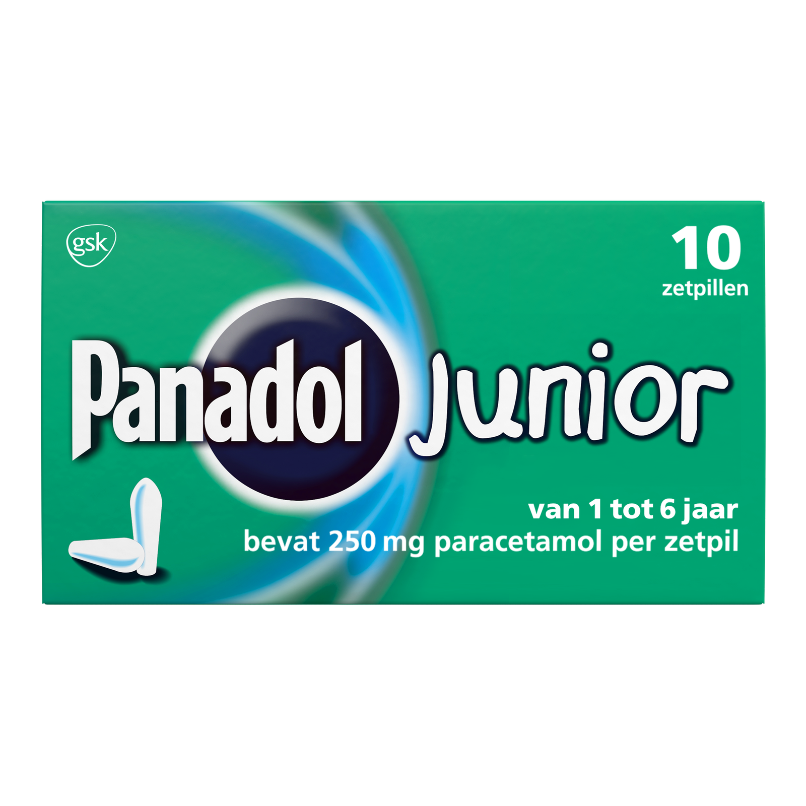 Panadol Junior Zetpillen 250mg 1-6 Jaar