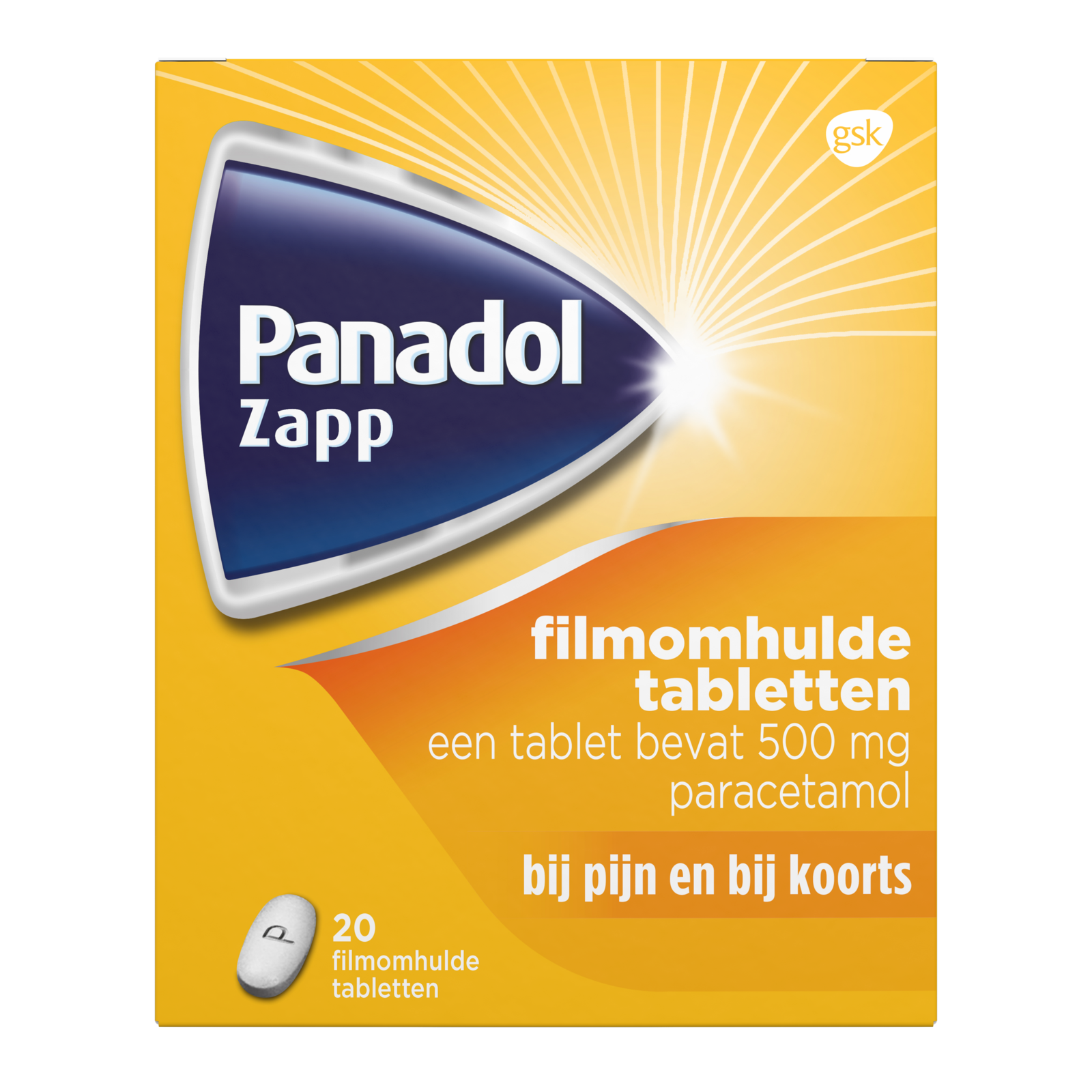 Panadol Zapp 500 mg Filmomhulde Tabletten