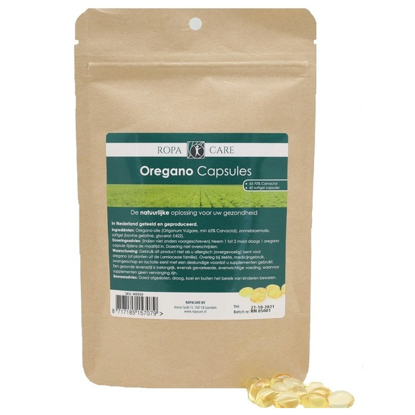 RopaCare Oregano capsules (60 capsules) - voor een gezond maag- en darmstelsel