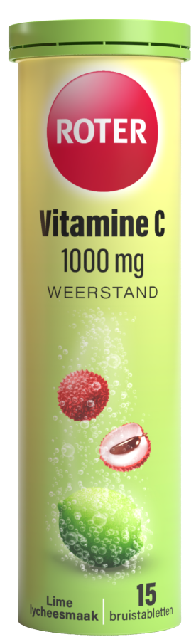 Roter Vitamine C 1000mg Weerstand Lime Lychee Bruistabletten