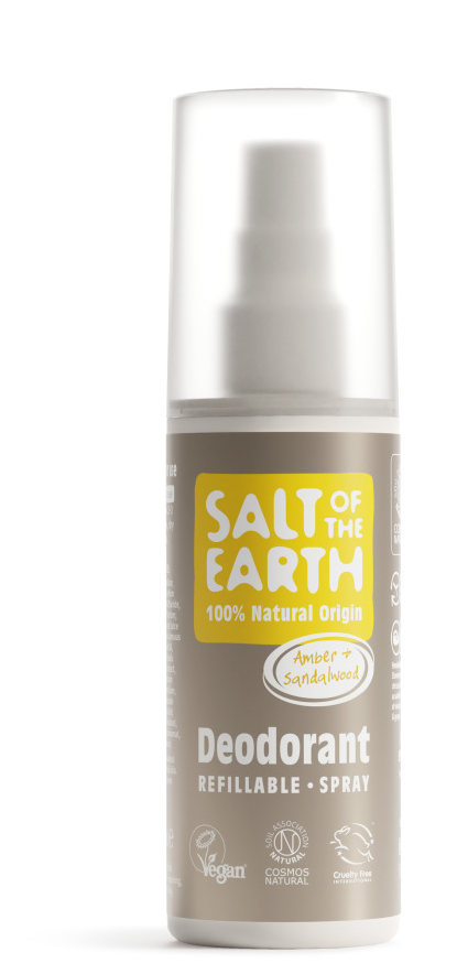 Salt of The Earth Amber and Sandalwood Spray Deodorant 100ml