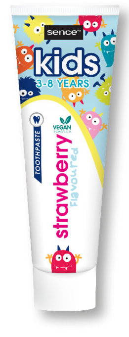 SenceBeauty Vegan Toothpaste Kids Strawberry Flavoured 3-8 Years