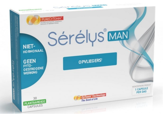 Sérélys MAN - Ondersteuning bij Andropauze / Penopauze klachten zoals oplviegers bij Mannen - 30 Capsules / 1 Maand