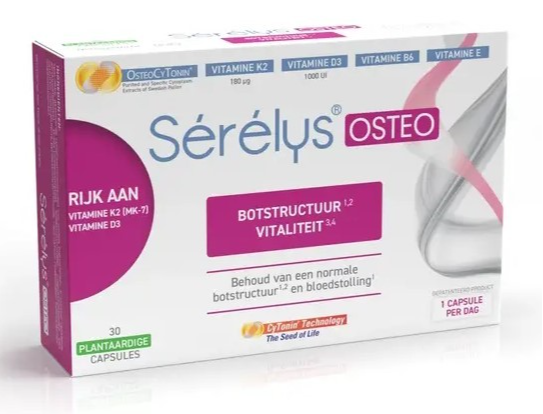 Sérélys OSTEO - Behoud van een goede Botstructuur - Botontkalking tegengaan - Osteoporose - 30 capsules / 1-maand