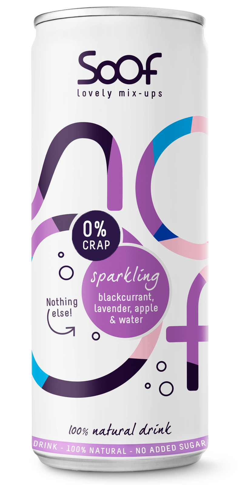 Soof Drink Sparkling Zwarte Bes, Lavendel, Appel & Water