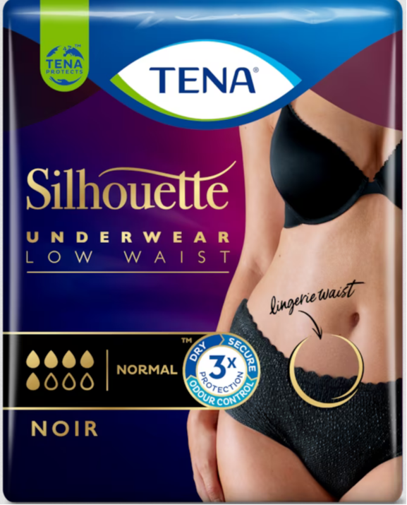 TENA Silhouette Underwear Low Waist Normal Noir L