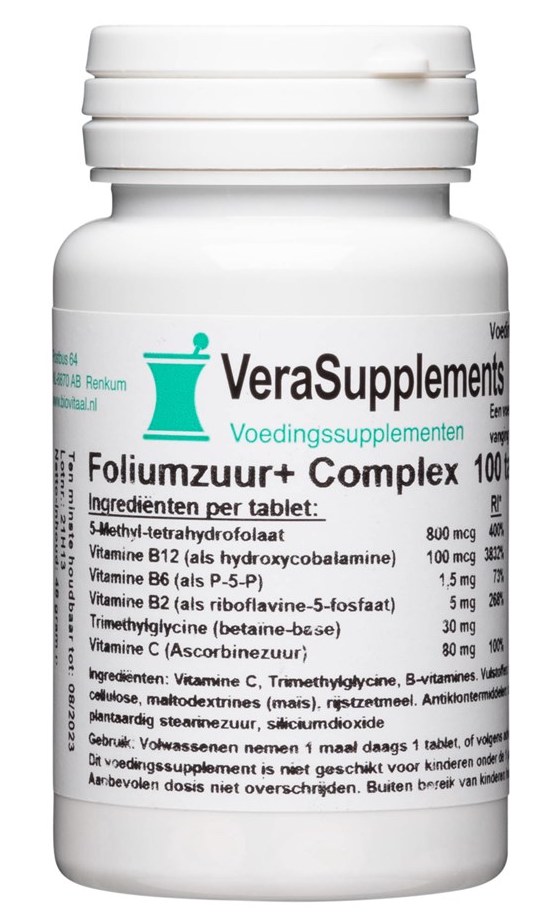 VeraSupplements Foliumzuur+ Complex Tabletten