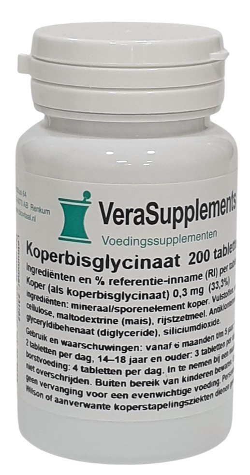 VeraSupplements Koperbisglycinaat Tabletten