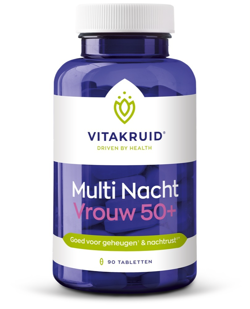 Vitakruid Multi Nacht Vrouw 50+ Tabletten