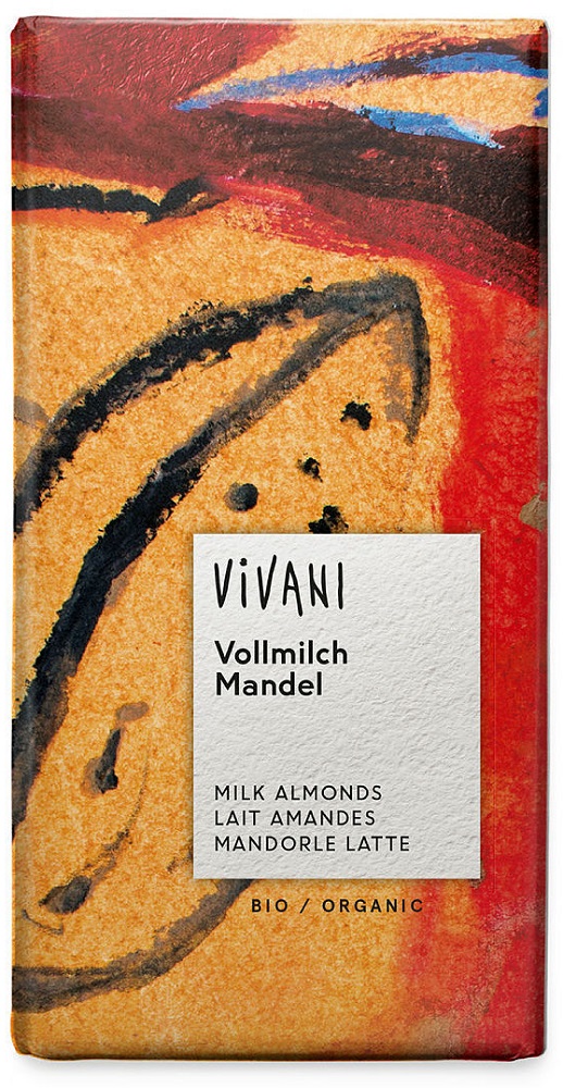 Vivani Chocoladereep Melk met Amandelen