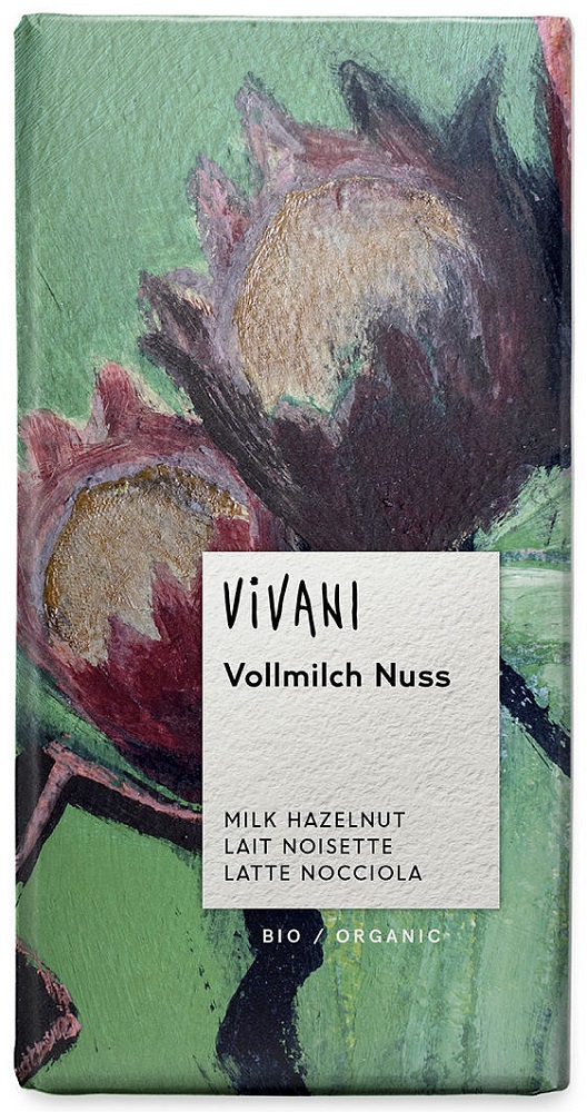 Vivani Chocoladereep Melk met Hazelnoot