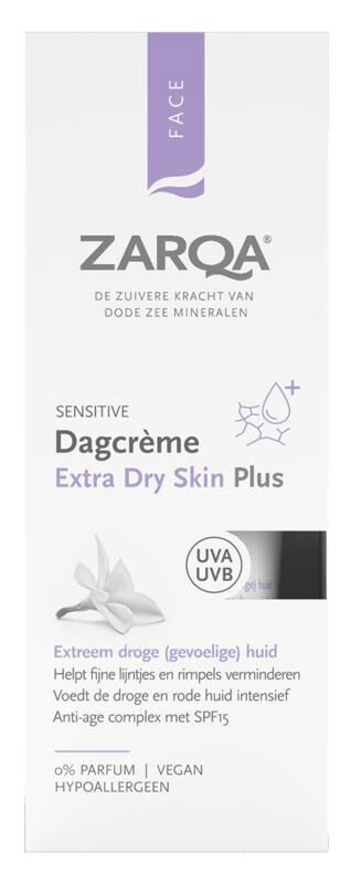 Zarqa Sensitive Dagcrème Extra-Dry Skin Plus 0% Parfum SPF15