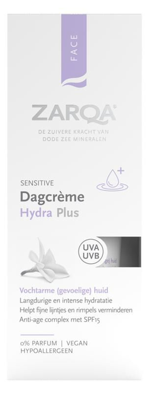 Zarqa Sensitive Dagcrème Hydra Plus 0% Parfum SPF15