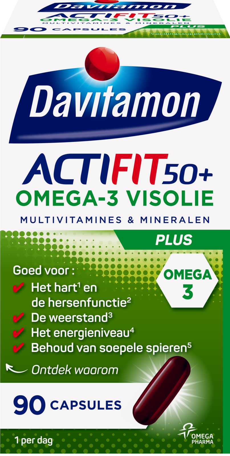 Afbeelding van Davitamon Actifit 50 Plus Omega-3 Visolie Capsules