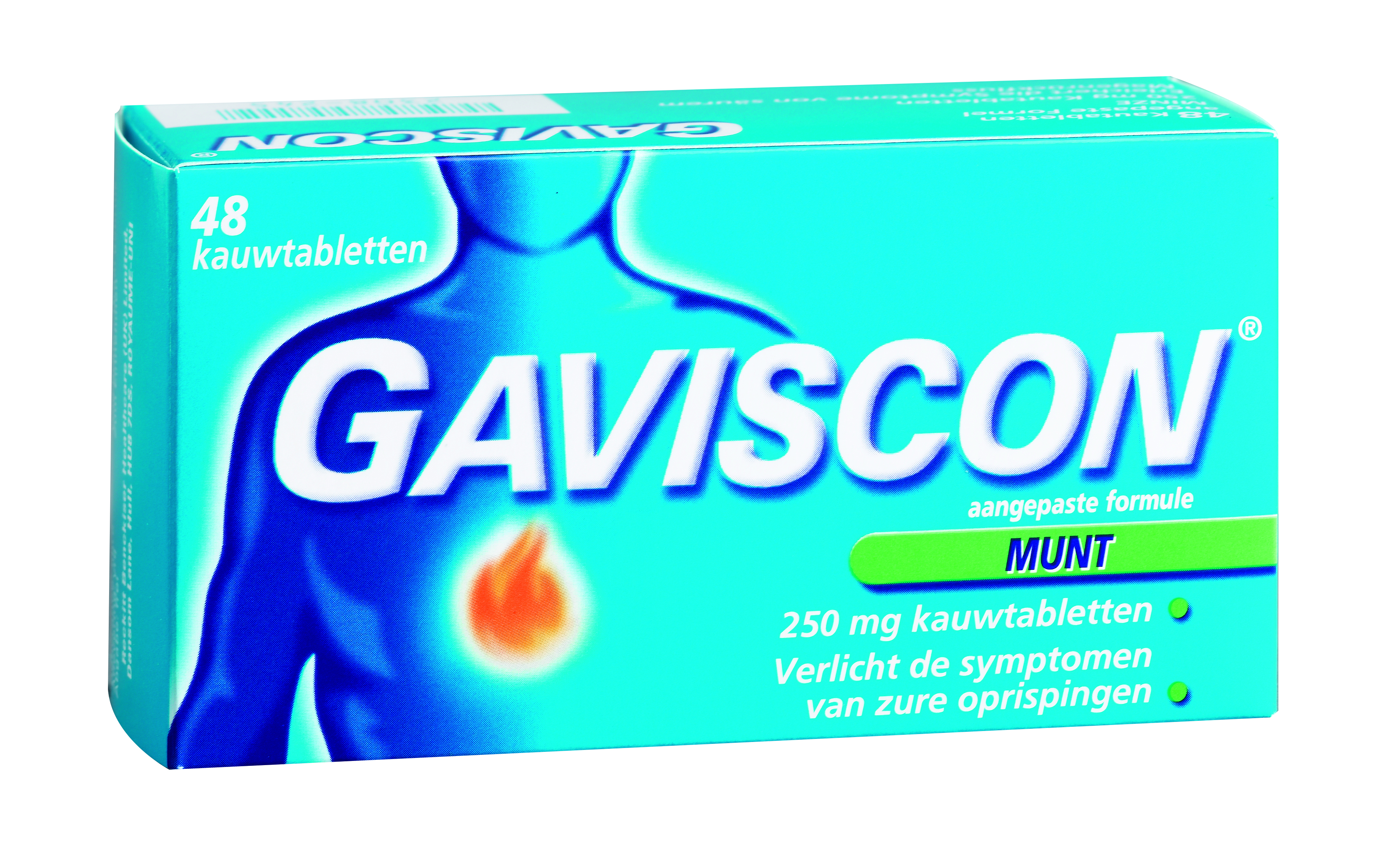 Gaviscon 250 Pepermunt Kauwtabletten