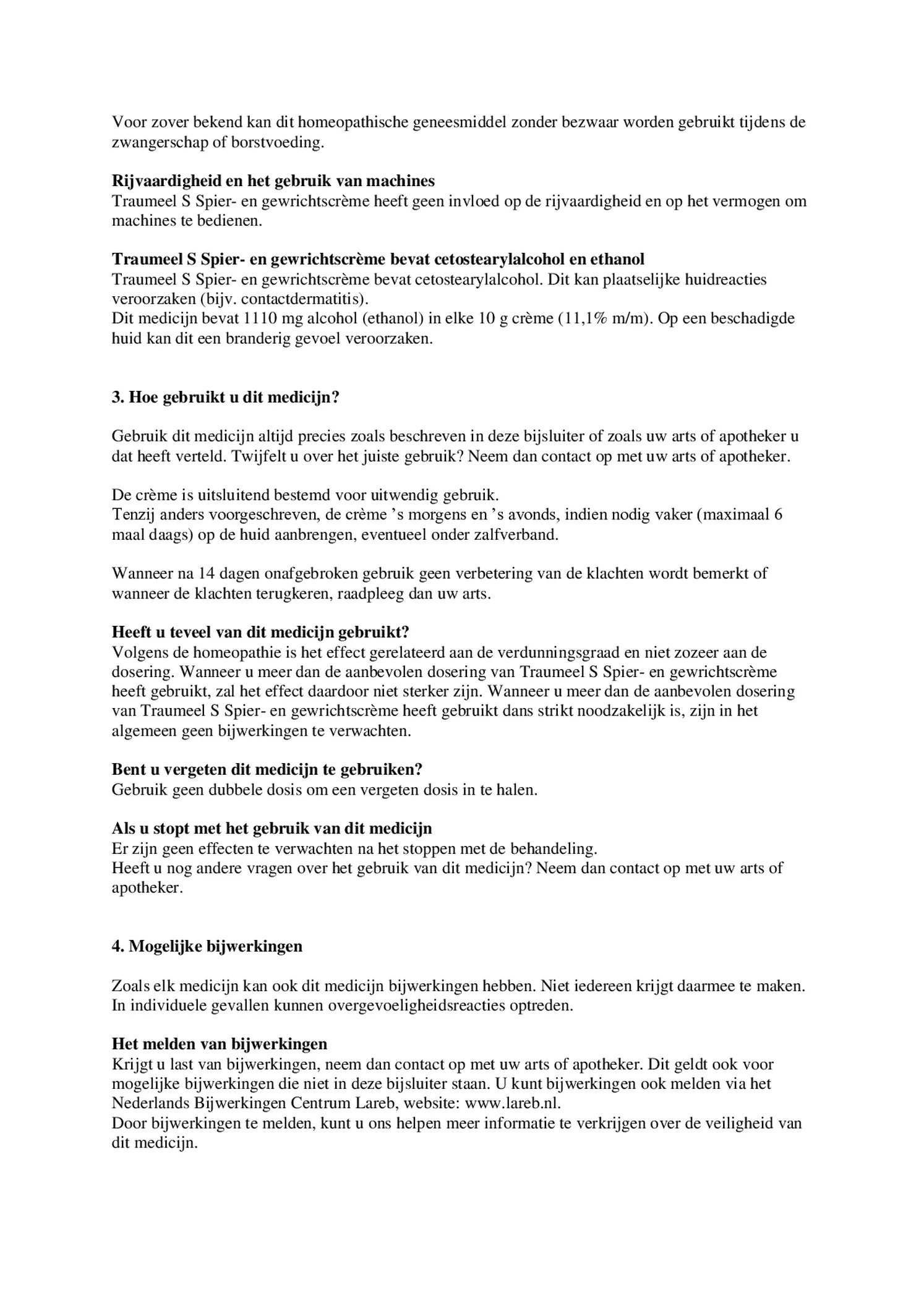 Traumeel S Gel afbeelding van document #2, bijsluiter