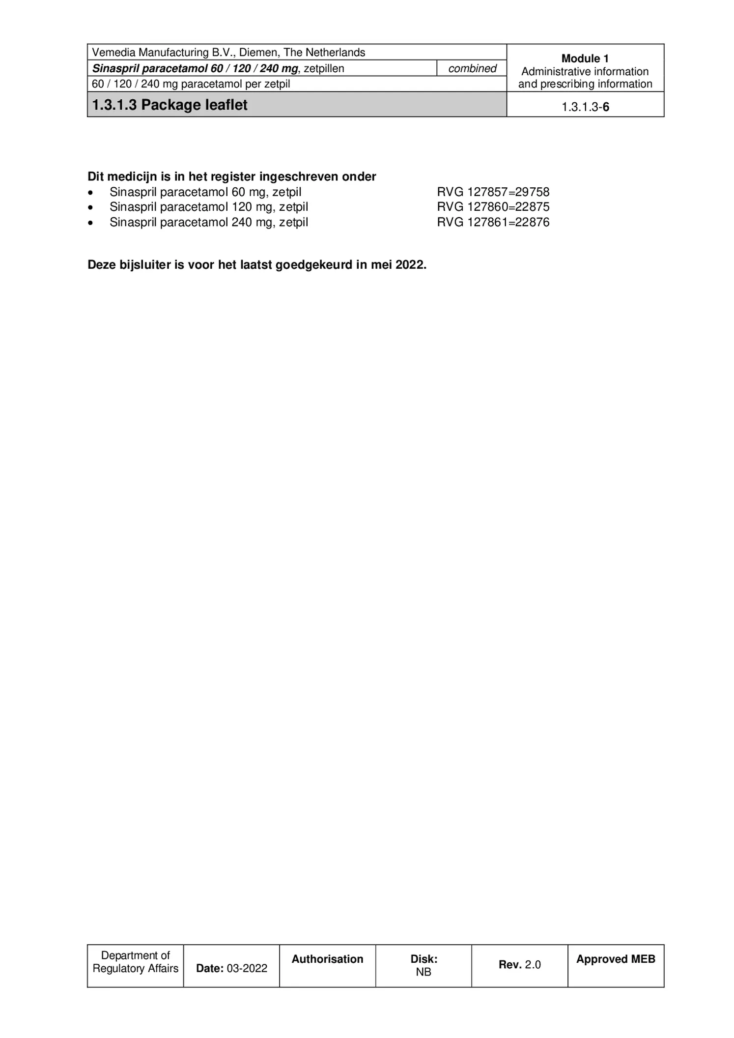 Paracetamol 120mg Zetpillen afbeelding van document #6, bijsluiter