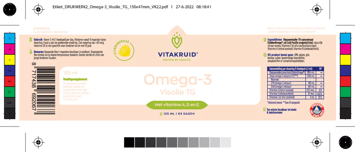 Omega-3 Visolie 1200 TG afbeelding van document #1, etiket