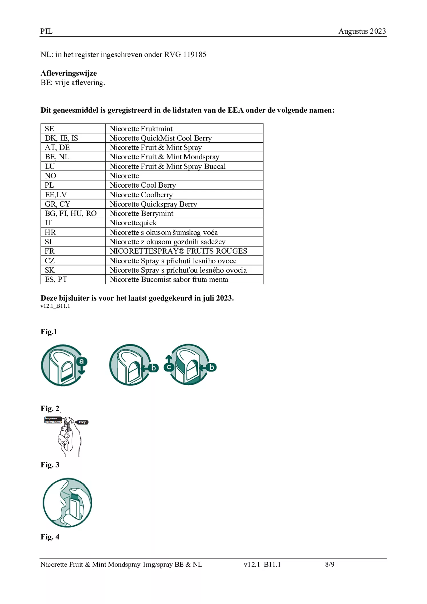 Fruit & Mint Mondspray afbeelding van document #8, bijsluiter