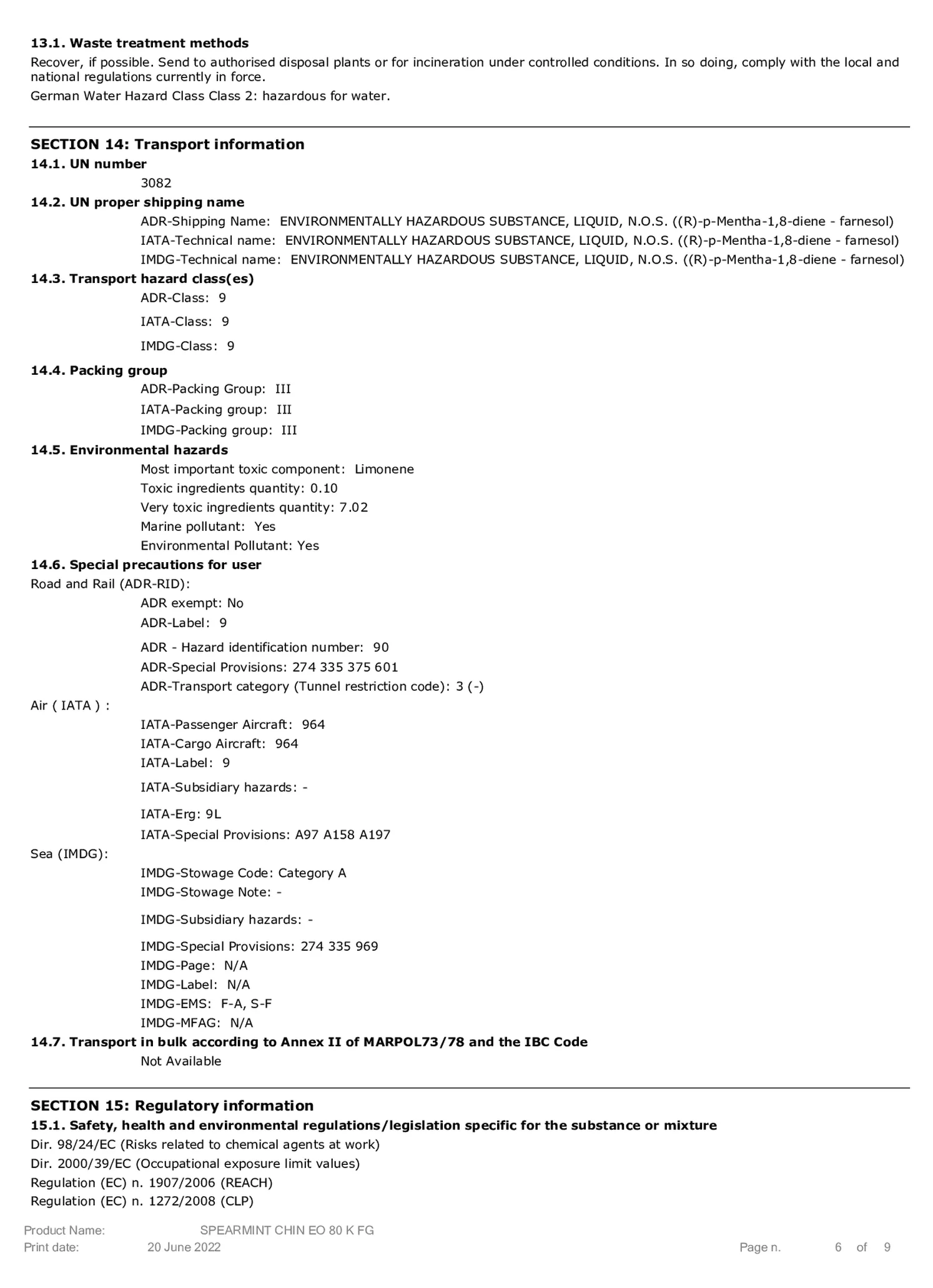 Essentiële Olie Kruizemunt afbeelding van document #6, etiket