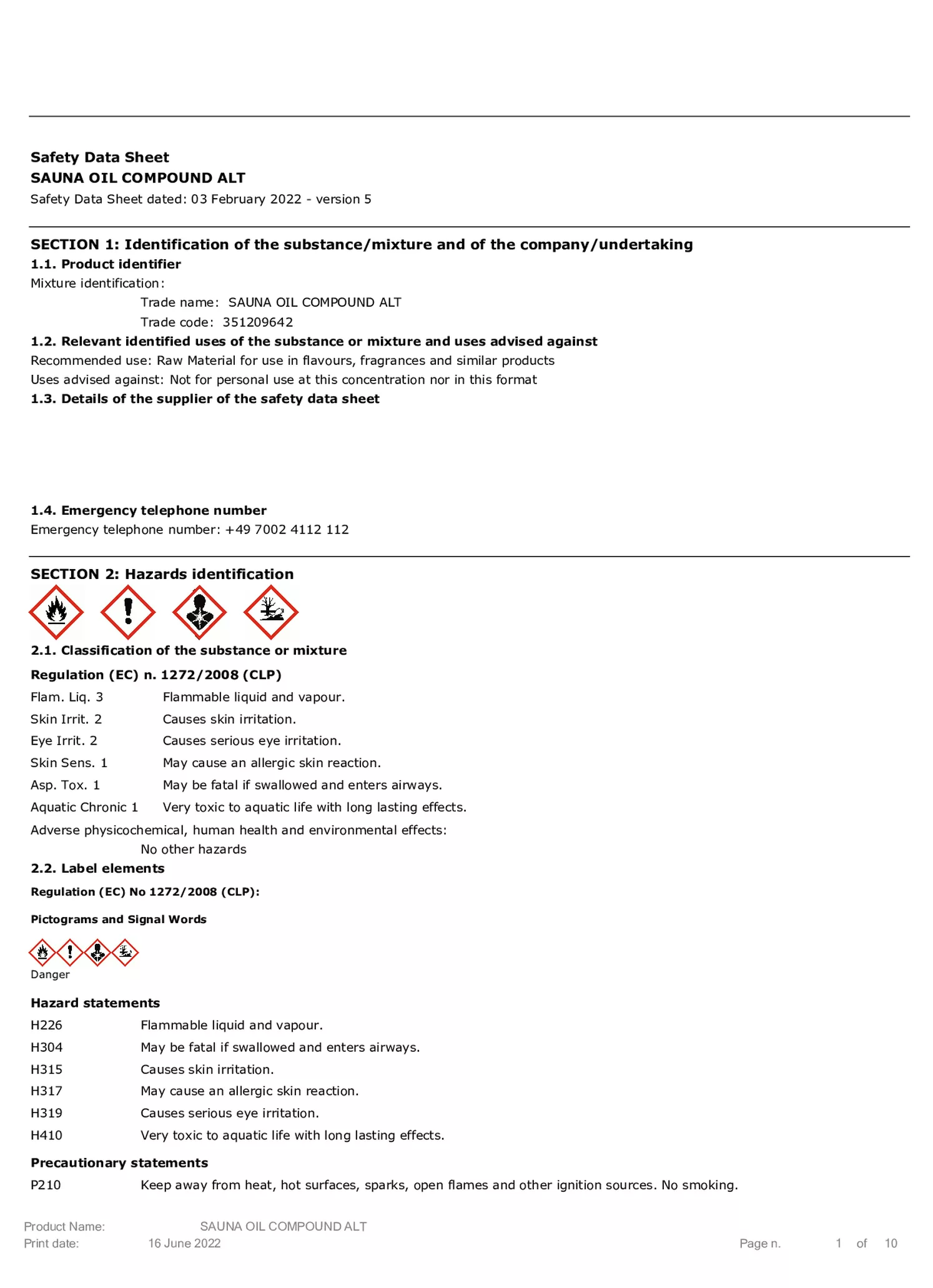 Essentiële Olie Sauna afbeelding van document #1, etiket