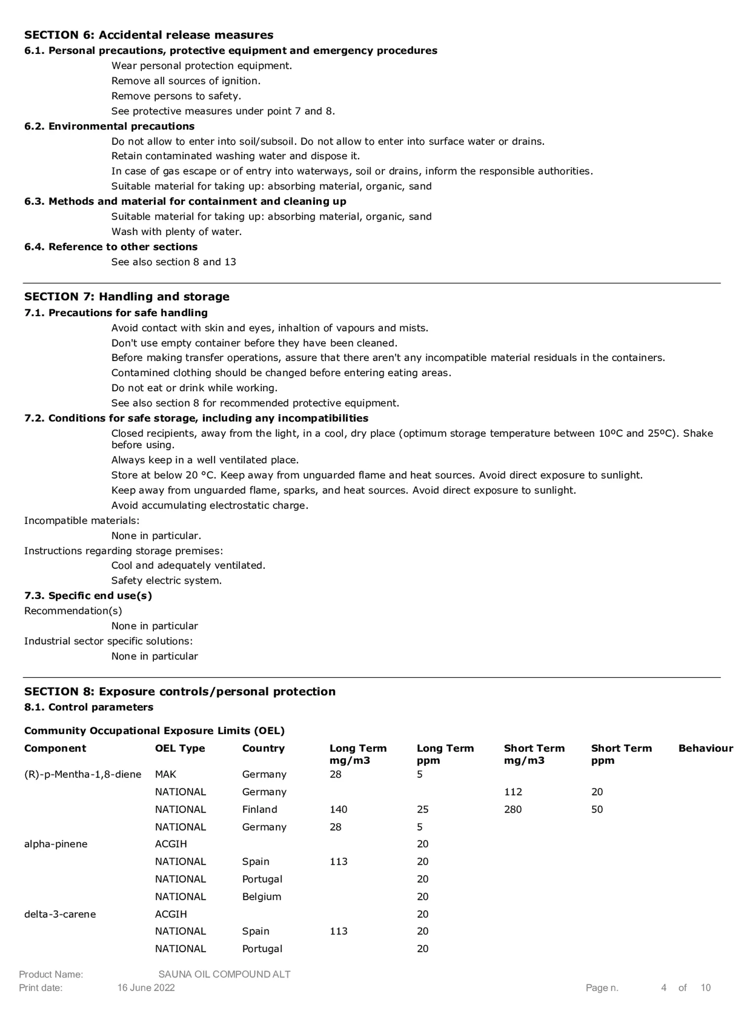 Essentiële Olie Sauna afbeelding van document #4, etiket