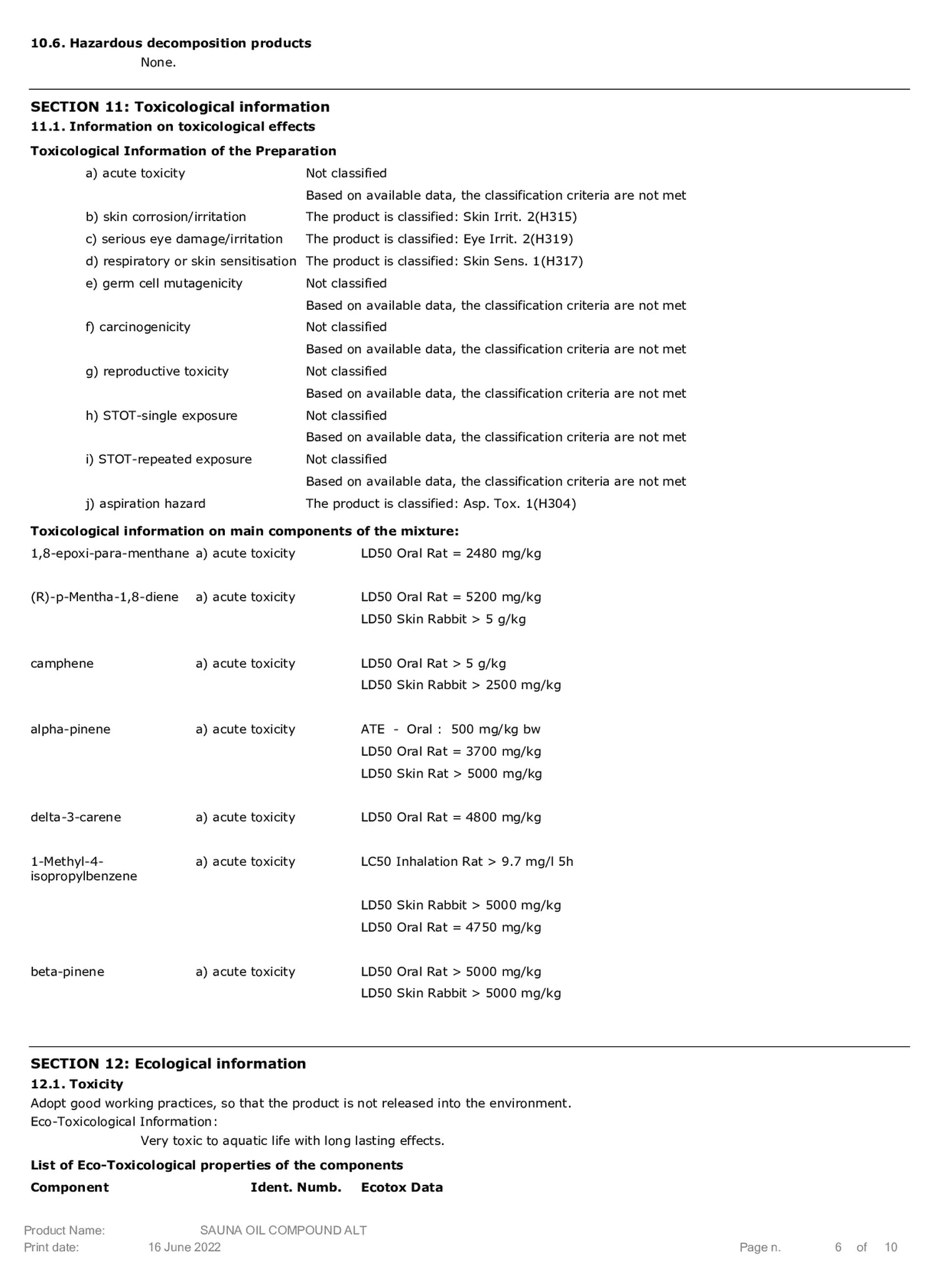 Essentiële Olie Sauna afbeelding van document #6, etiket