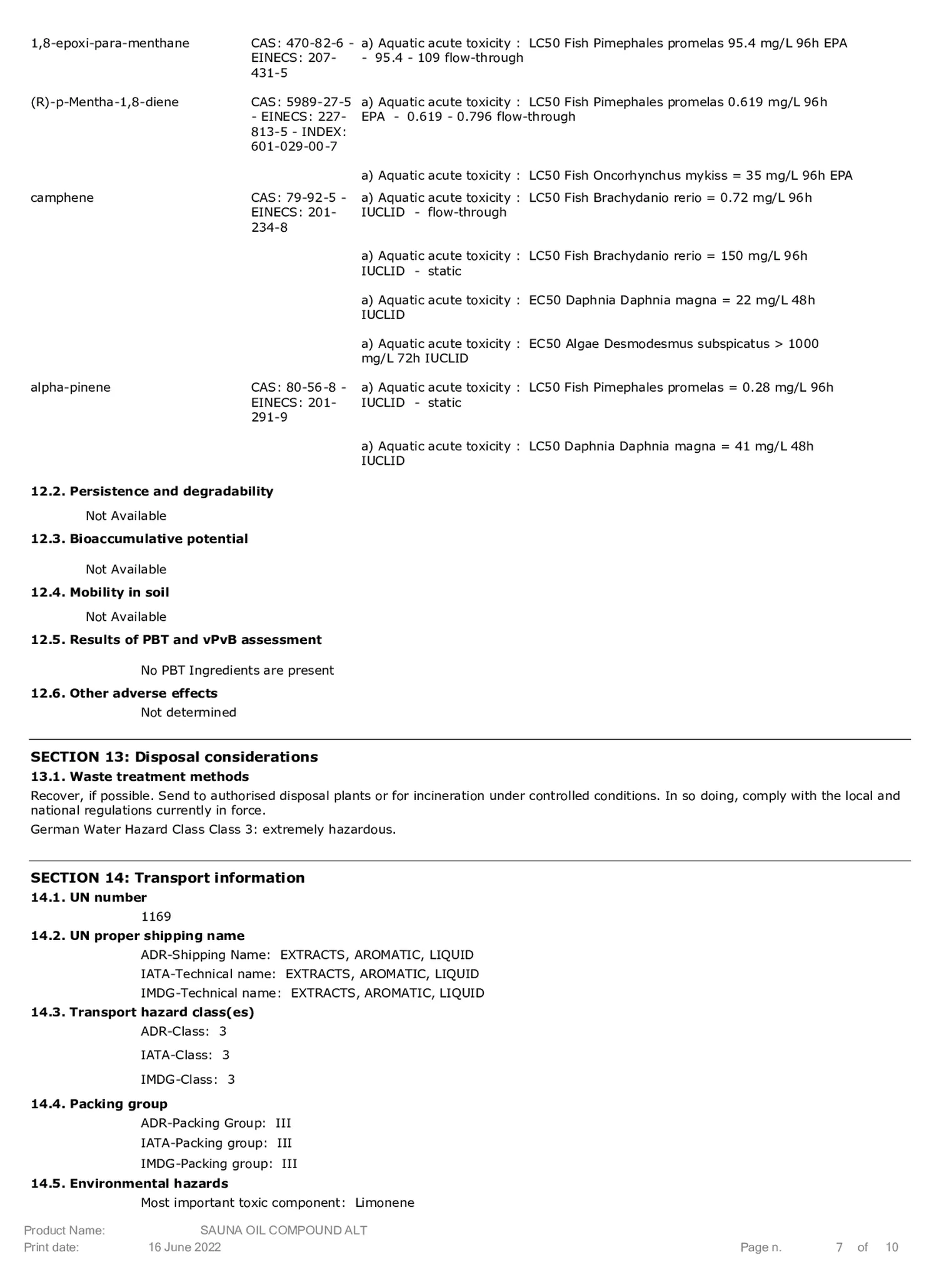 Essentiële Olie Sauna afbeelding van document #7, etiket