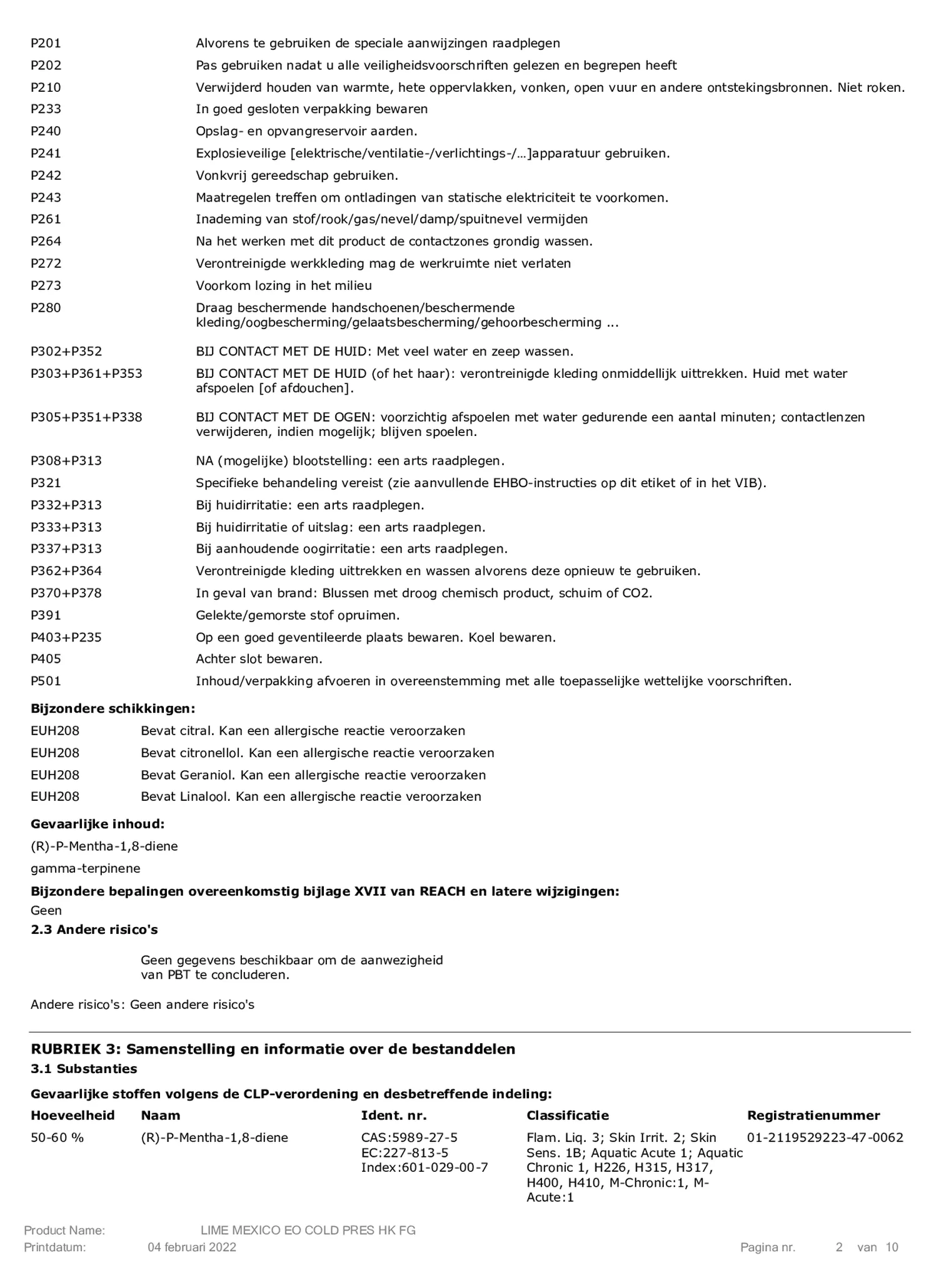 Essentiële Olie Limoen afbeelding van document #2, etiket