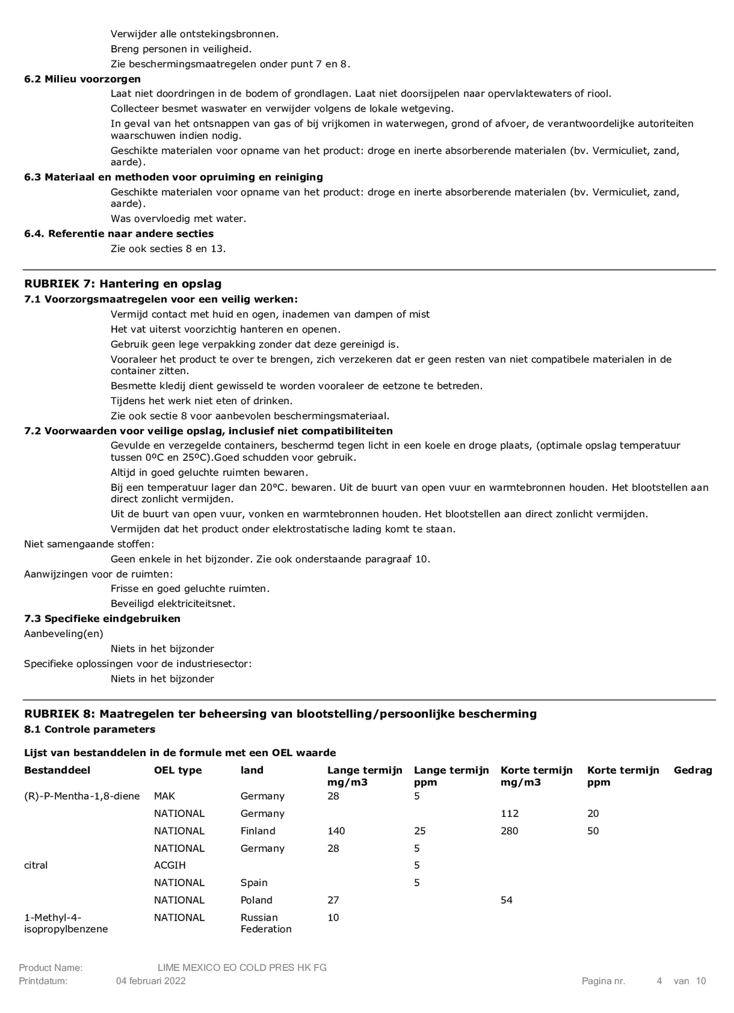 Essentiële Olie Limoen afbeelding van document #4, etiket