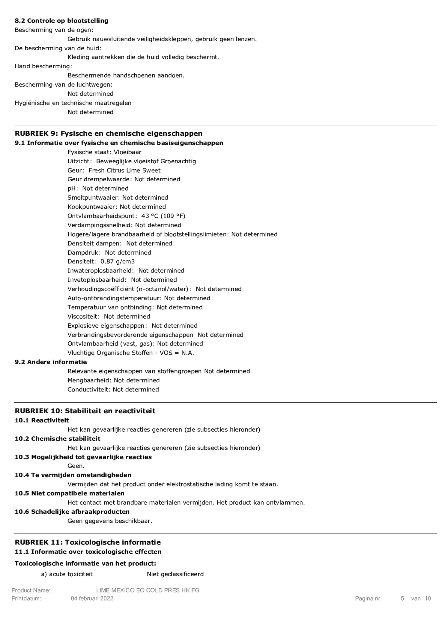 Essentiële Olie Limoen afbeelding van document #5, etiket