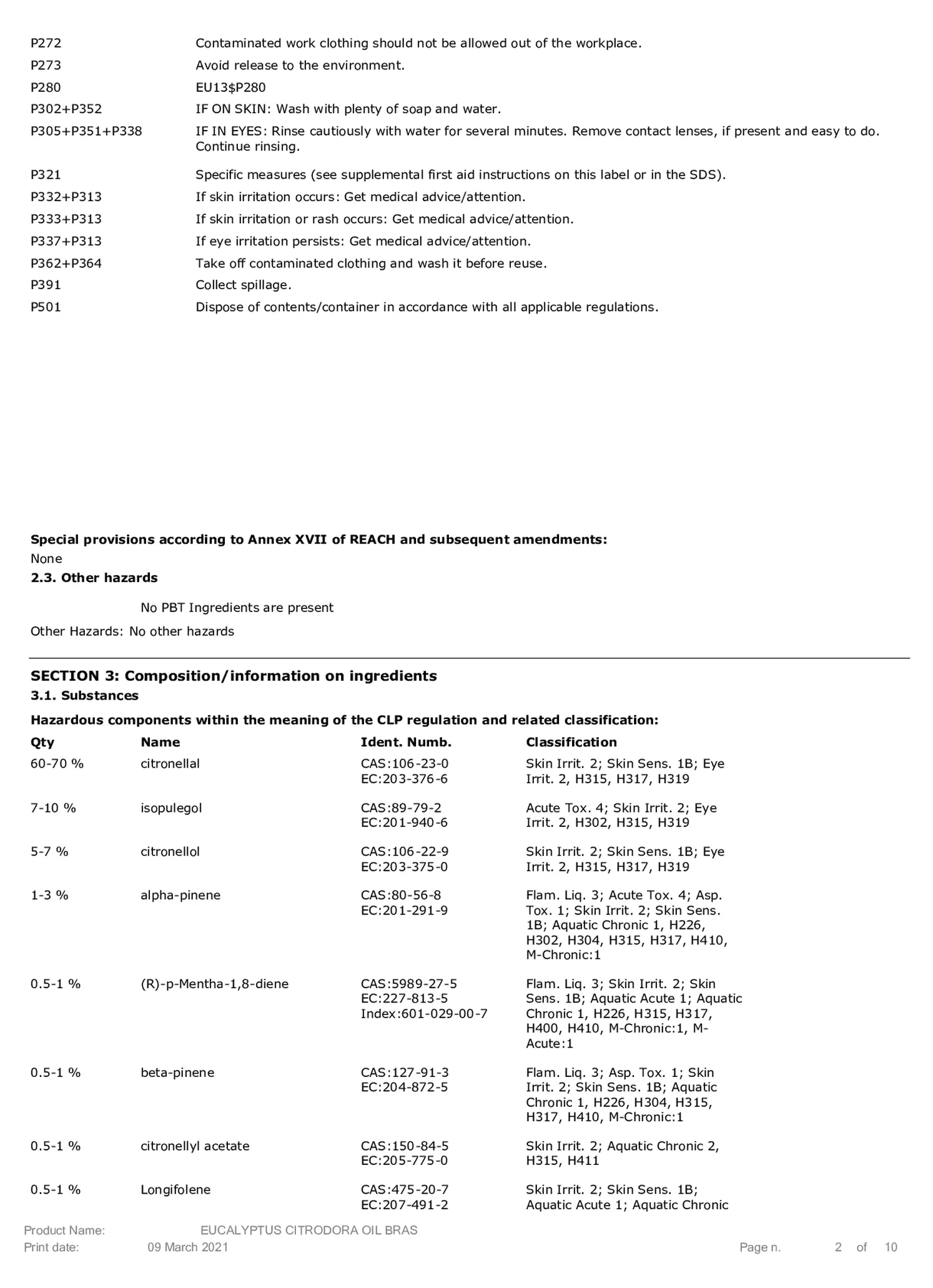 Essentiële Olie Citroen Eucalyptus afbeelding van document #2, etiket