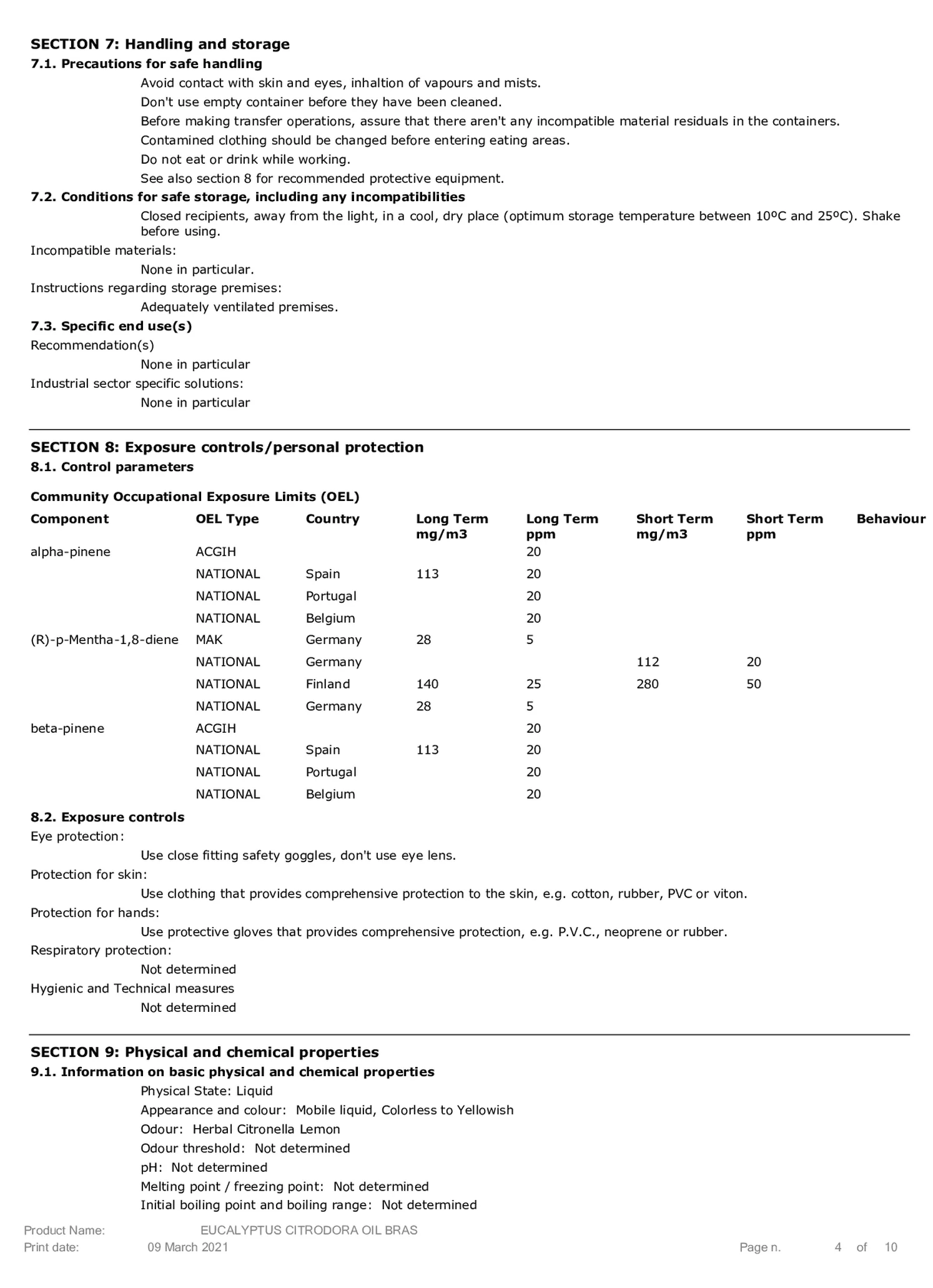 Essentiële Olie Citroen Eucalyptus afbeelding van document #4, etiket