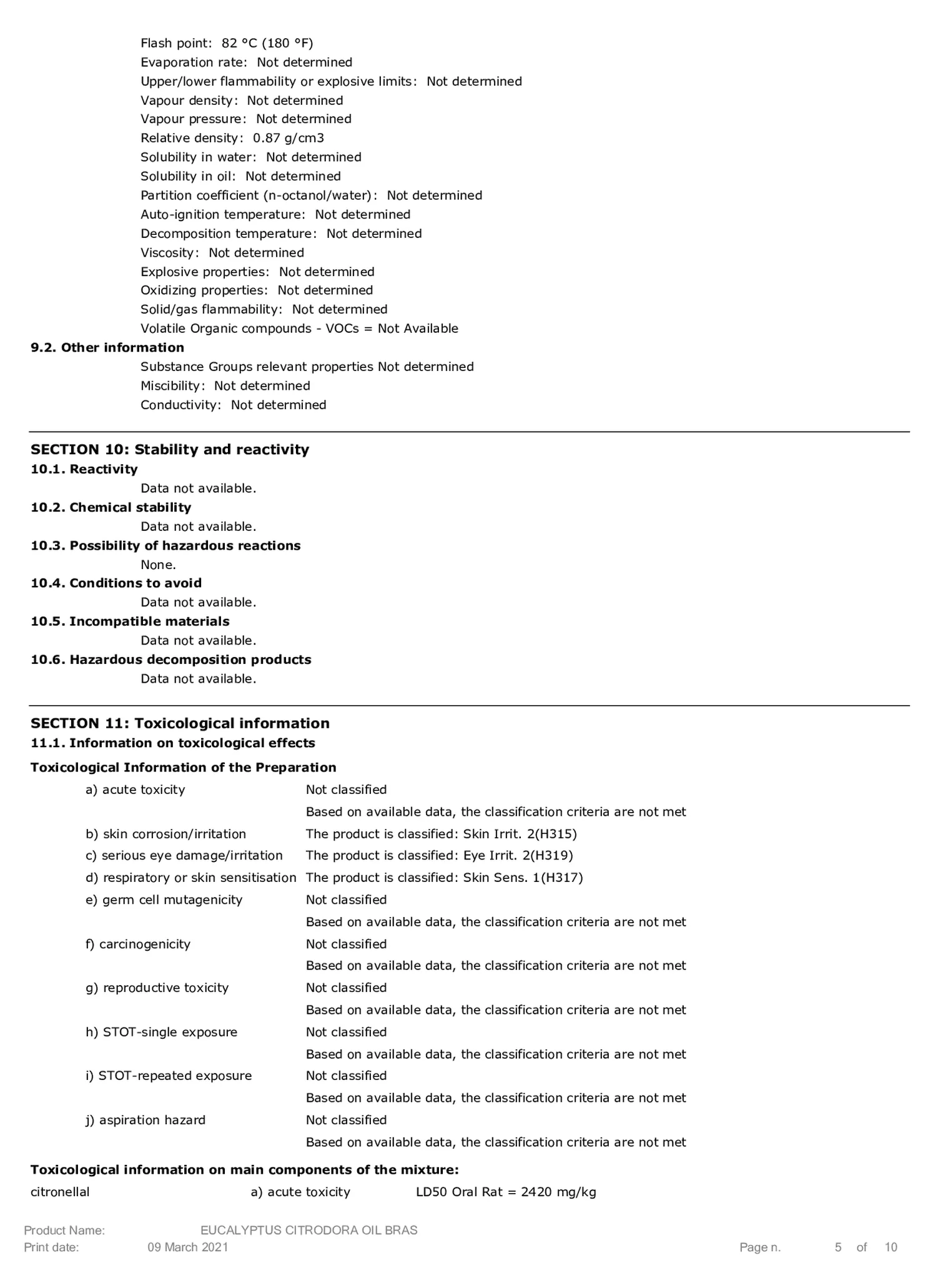 Essentiële Olie Citroen Eucalyptus afbeelding van document #5, etiket