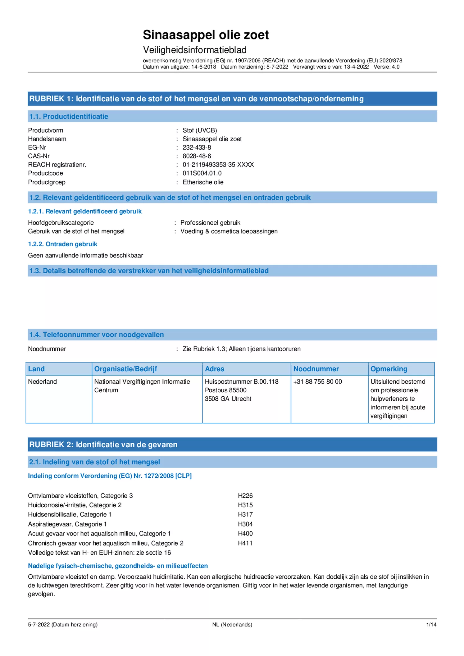 Essentiële Olie Sinaasappel afbeelding van document #1, etiket