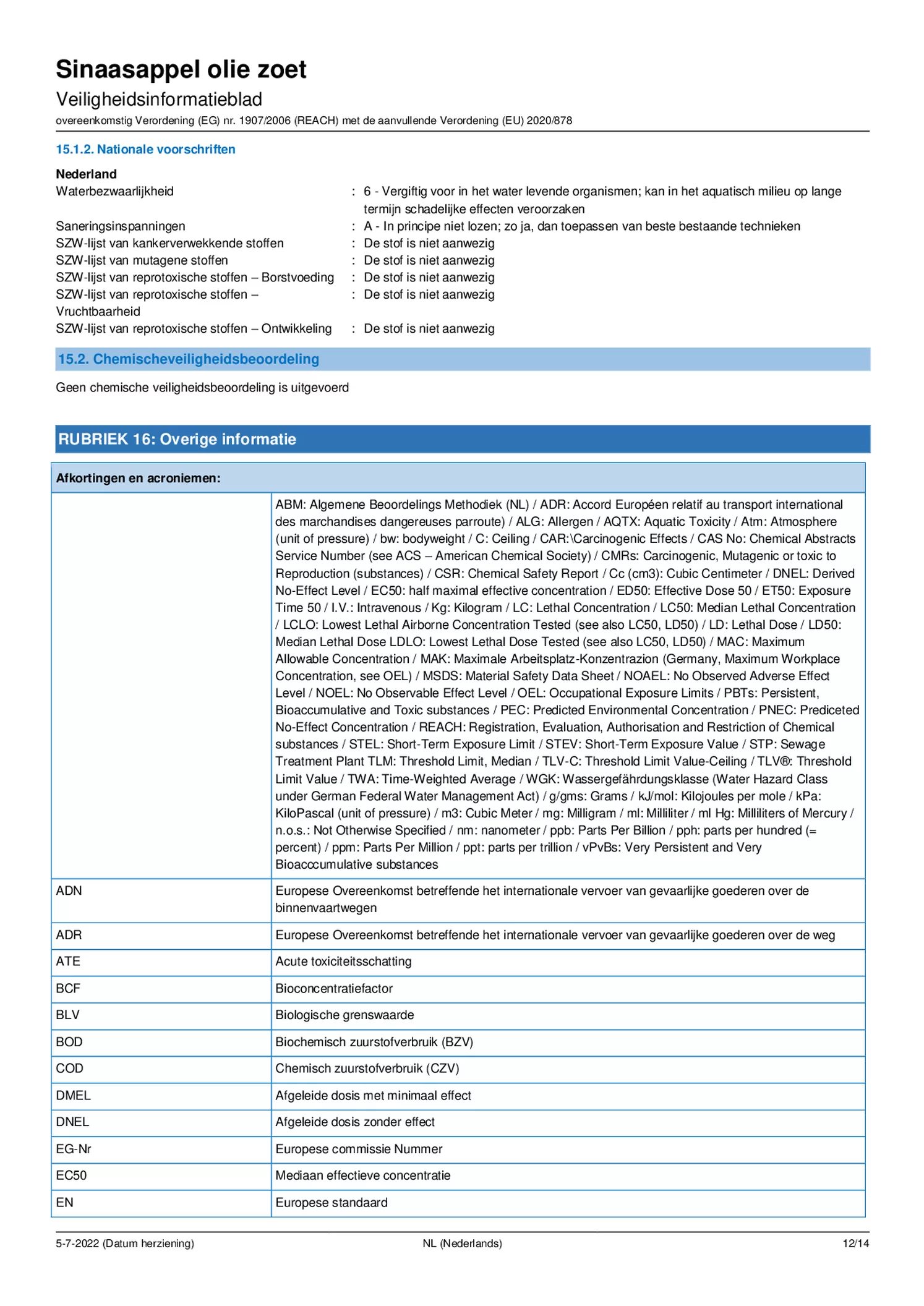 Essentiële Olie Sinaasappel afbeelding van document #12, etiket