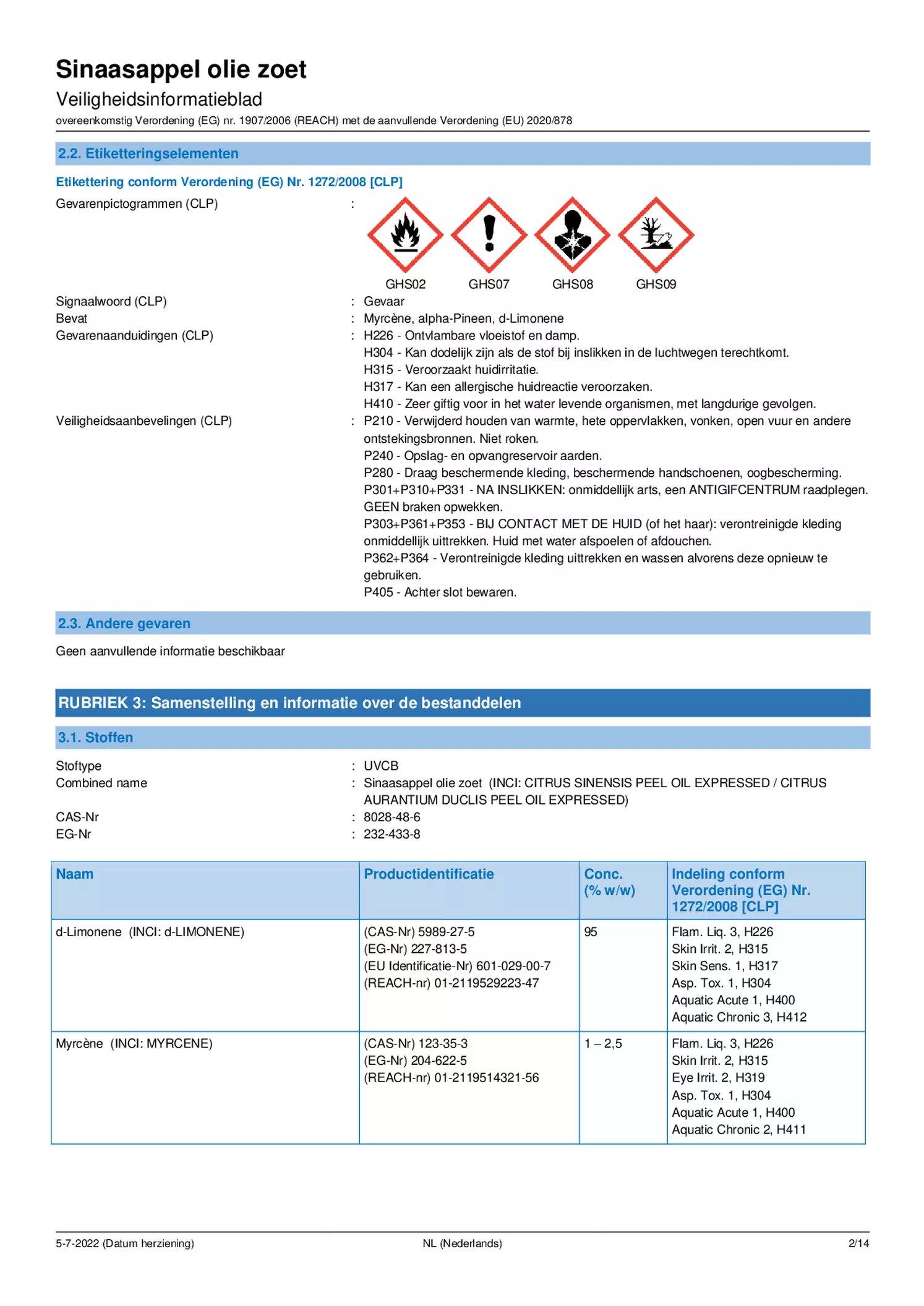 Essentiële Olie Sinaasappel afbeelding van document #2, etiket