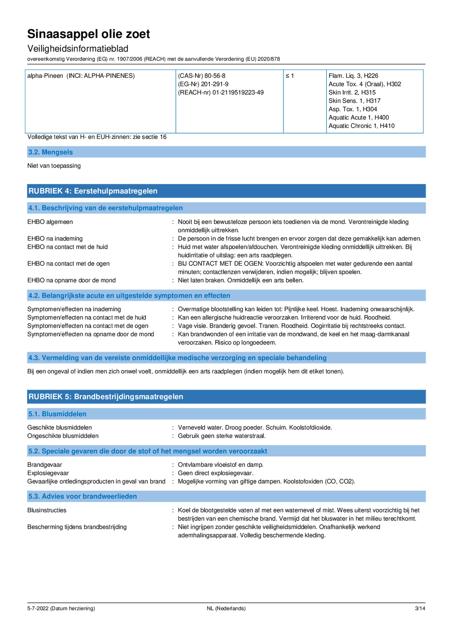 Essentiële Olie Sinaasappel afbeelding van document #3, etiket