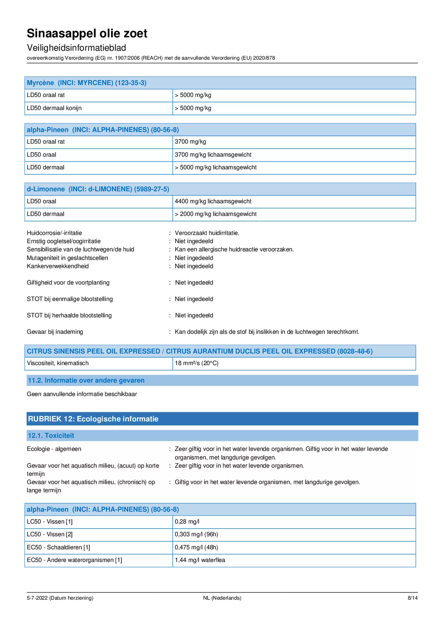 Essentiële Olie Sinaasappel afbeelding van document #8, etiket