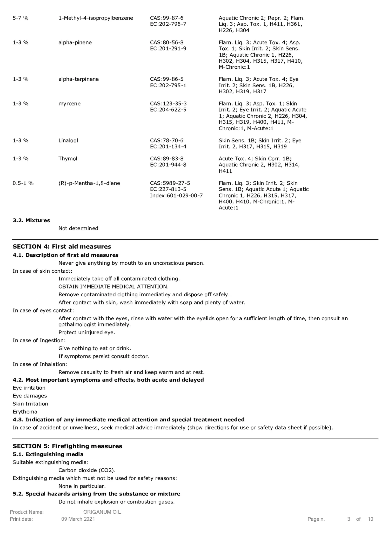 Essentiële Olie Oregano afbeelding van document #3, etiket