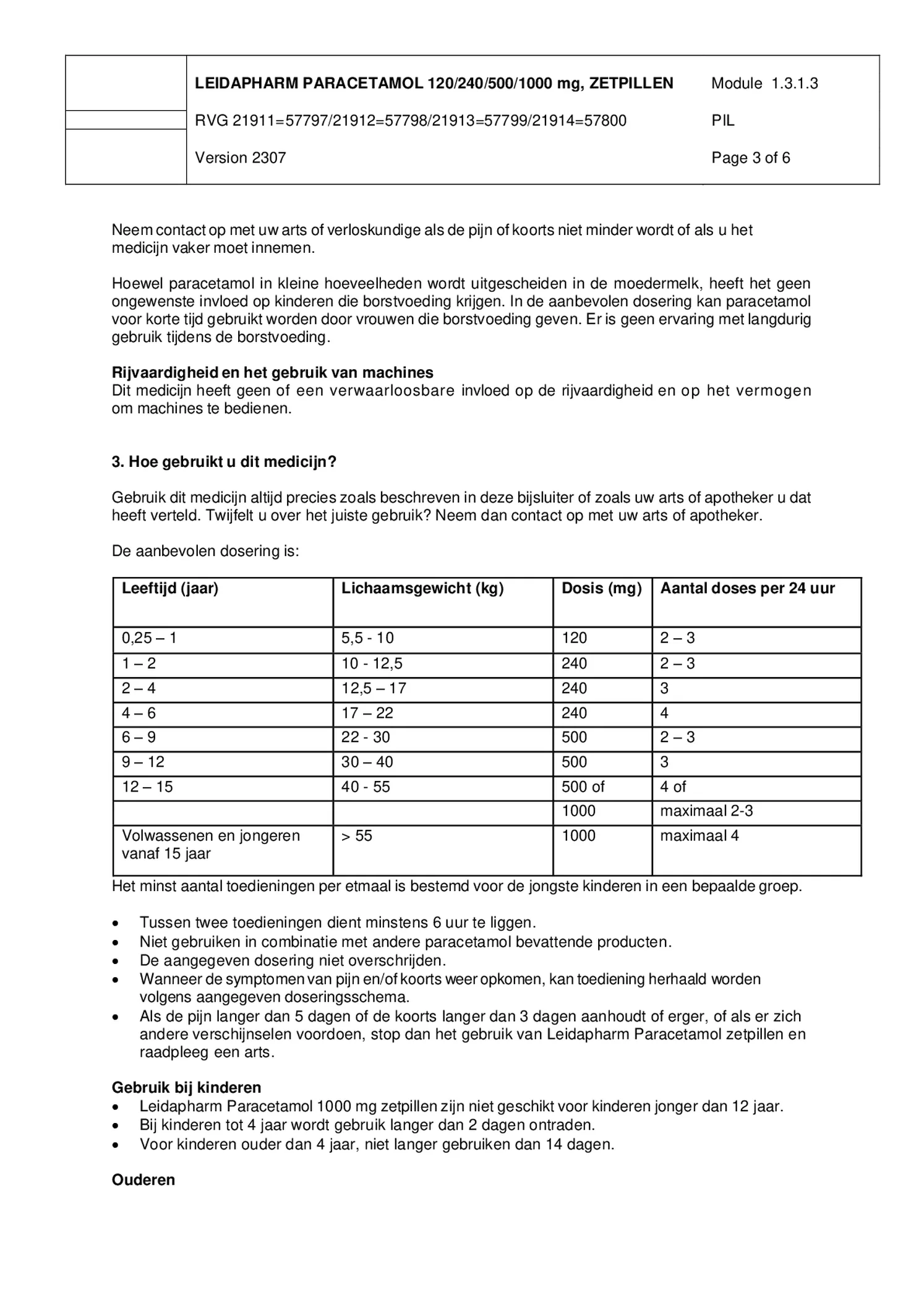 Paracetamol 1000mg Zetpil afbeelding van document #3, bijsluiter