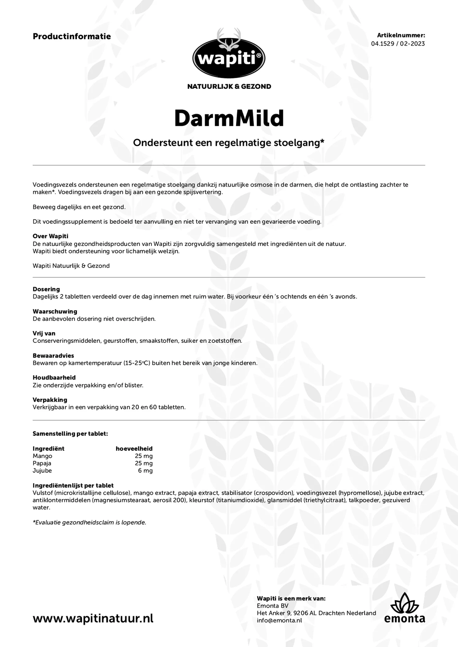 Darm Combipakket afbeelding van document #2, gebruiksaanwijzing