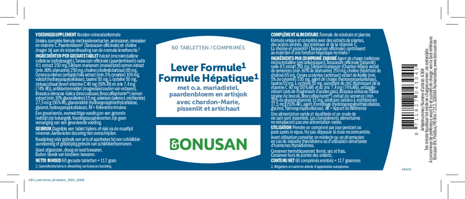 Lever Formule afbeelding van document #1, etiket